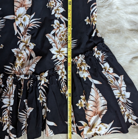 EUC Aloha Moi Hawaiian Tropical Cotton Midi Dress - Picture 10 of 13
